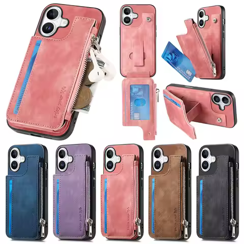 Zipper Storage Wallet Case For Honor 400 300 90 Lite X8C X8B X7B X6B Huawei Pura 80 70 Nova 14 Ultra