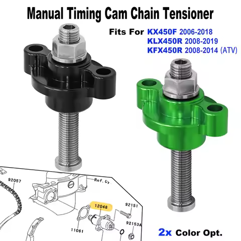For Kawasaki KX450F 06-18, KLX450R KFX450R 08-19 Manual Cam Timing Chain Tensioner Adjuster Assy -Re