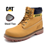 Caterpillar คู่นุ่ม-Toe รองเท้าสำหรับทำงานหนัง Cowhide ผู้ชายรองเท้าบูทคลาสสิกสำหรับสตรีขนาด35-45 2023