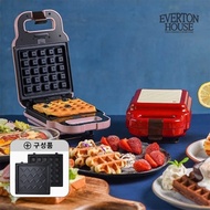 Everton House Waffle Maker (Pink/Red/Cream/Blue) Snack Waffle Maker Sandwich Separate Waffle Maker Snack Maker