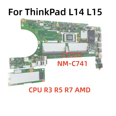 NM-C741 For Lenovo ThinkPad L14 L15 Laptop Motherboard With AMD R3 R5 R7 CPU 5B20W77588 100% Tested 