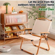 Camping Chair Foldable Kermit Chair kerusi healing Portable Backrest Beach Chairs Folding Chair