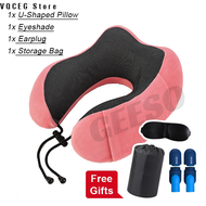 GEESO Memory Foam U Shaped Travel Neck Pillow Car Headrest Pillow Neck Support Bantal Leher Kereta C