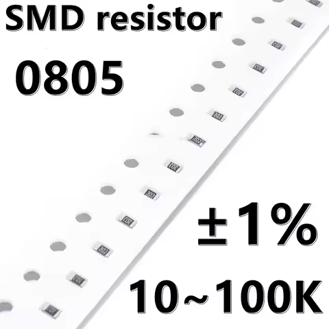 (100pcs) 0805 1% SMD resistor 10 11K 12 13 16 15K 18 20 22 24 27K 30K 36K 39K 43K 47 K 51K 56K 62K 6