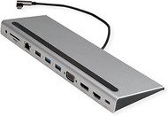 VALUE USB 3.2 Gen 2 Type C Multiport Docking Station, 4K HDMI/DP, VGA, USB, Card Reader, PD, LAN, Au