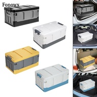[AbabixaMY] Car Trunk Organizer 35L Sturdy Storage Crate for Camping Gear Fishing Garage