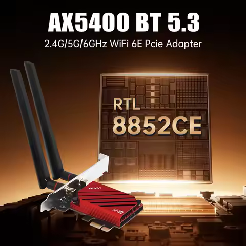 fenvi WiFi 6E AX5400 RTL8852CE PCIE Adapter Bluetooth 5.3 Network Card 6G/5G/2.4G 802.11ax Wireless