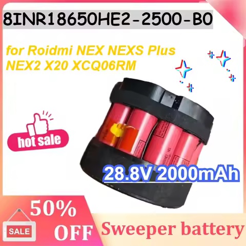 8INR18650HE2-2500-B0 8S1P-LR18650LD-2500A1 2500mAh for Roidmi NEX NEXS Plus NEX2 X20 XCQ06RM Vacuum 