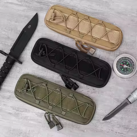 Outdoor Molle Pouch Tactical Knife Pouches Small Waist Bag EDC Tool Hunting Bags Pen Holder Case Air