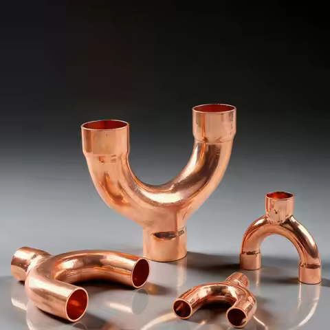 1 Copper Y-Shaped Welded Cooling Air Conditioner U-Shaped 8-42Y Socket Tee