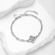 Hyl Jewelry 644B Wanita Gelang Titanium Bangle Bracelet Four Leaf Clover Terbaru Anti Karat Dan Ker