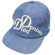 KAPITAL คอลเลคชัน 25SS เดนิม 11.5oz หมวกเบสบอล (ปัก "The Denim Died") รุ่น K2503XH519 ขนาดฟรีไซส์ สี