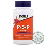 ✅✅ Now Foods, P-5-P, 50 mg, 90 Veg Capsules (P5P, P 5 P) - Coenzyme B-6 B6 + Mg Bisglycinate One4