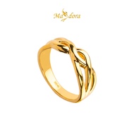 MASDORA 999 Gold Ring Rings Cincin Emas ~ Golden Twisted Wavy (EMAS 999/24K)