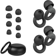 Ear Plugs for Sleeping, 2 Pairs of Reusable Earplugs for Noise Reduction 25dB-30dB with 8 Ear Tips, 