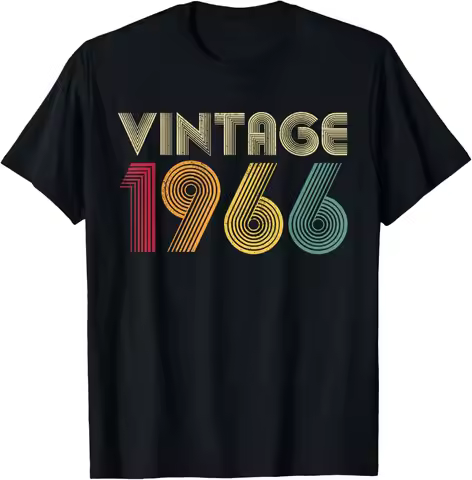 Vintage 1966 59th Birthday Gift Retro 59 Years Old T-Shirt Print Original Design Gifts T Shirts Funn