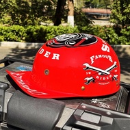 Yuantou Summer Half Helmet Motorcycle Baseball Helmet Summer Men Women Retro Harley Electric Motorcy