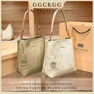 【GGCKGG】Branded Premium Bucket Handbag Women Luxury Leather Crossbody Shoulder Beg Tangan Wanita Mot