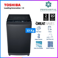 Toshiba AW-DUM1400LM(SG) 13KG Top Load Inverter Washing Machine Mesin Basuh