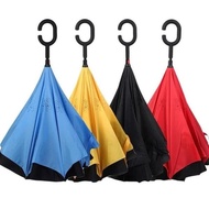 Large Car Umbrella C Handle Inverted Umbrella Reverse Umbrella