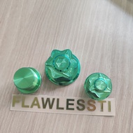 FLAWLESSTI สลักเกลียวไทเทเนียม Gr5แฮนด์น็อตกลางสำหรับ Suzuki Raider 150 Fi