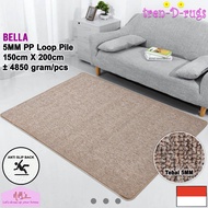 Tren-D-rugs Karpet Polos Lantai Ruang Tamu Ruang Tidur Permadani Bulu Minimalis Anti slip 150 cm x 2