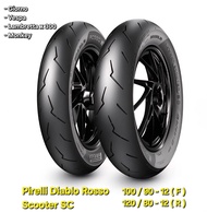 ยาง Pirelli ป้ายเหลือง รุ่น Diablo Rosso Scooter SC -100/90-12120/80-12 Giorno125-Vespa150-( Lam X30