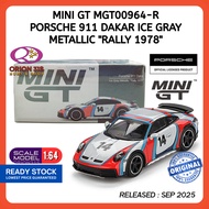 Mini GT 964 Porsche 911 Dakar Ice Gray Metallic "Rally 1978" RHD MGT00964-R Diecast Car 1/64 Sealed