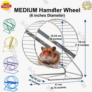 MEDIUM Hamster EXERCISE WHEEL 6 inches Diameter (Heavy Duty Steel) Hamster Wheel (anen)(smpt)