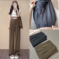 Japanese Golt women's 1-button wide-leg pants. Commitment to drap, smooth, smooth, heavy-duty, easy 