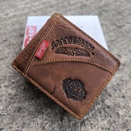 Men's Leather Wallet/ Small Size Folding Wallet/ Brown Wallet m17