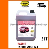 RABBIT ENGINE WASH E60 - 5Lt - Super Engine Degreaser Chemical Cuci Enjin Rim Rantai Motor 5 Liters 
