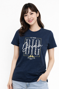 Toms Girl Womens Shortsleeve Slogan Printed T-shirt Regular Cut 100% Fully Cotton G62-1475