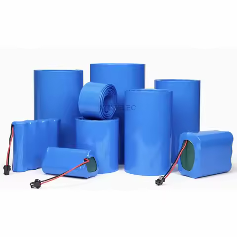 1M Blue 7/17/23/30/36/40/43/50/55/60/66/85/103mm Wide PVC Heat Shrink Tube Li-ion 18650 21700 26650 