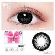 SOFTLENS INNOCENT BY EXOTICON NORMAL & MINUS 0.50 SD 6.00 FREE LENSCASE / BIG EYES DIA 16MM / SOFLEN