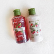 อีฟ โรเช Yves Rocher Raspberry Peppermint Shower Gel 200 ml. + Raspberry Peppermint Body Lotion 200 ml.
