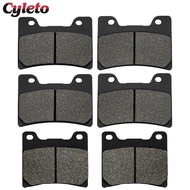 Cyleto Motorcycle Front and Rear Brake Pads for YAMAHA FZR600 FZR 600 YZF 600R YFZ600R FZR750 FZR 75