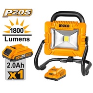 INGCO 20V 1X2.0AH LI-ION LED WORK LAMP 20W 1800 LUMENS CWLI20258
