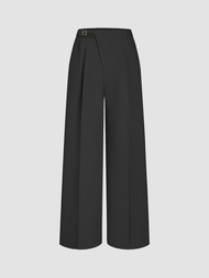 Cider High Waist Belted Straight Leg Trousers