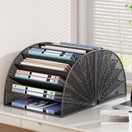 Storage Storage Box Folder Multi-Layer Fan-Shaped Frame File File a4 Data Storage Desktop Paper Rack