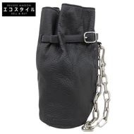 กระเป๋าถือหนังแบบมีโซ่คล้องมือ แบรนด์ Alexander Wang สำหรับผู้หญิง สีดำ [มือสอง]