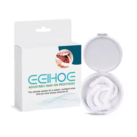 EELHOE Adjustable Snap-On Dentures - Teeth Gap Filling Correction Kit with Resin Material for Confid
