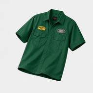 HIJAU KEMEJA Engineer Workwear - Short Sleeve Work Shirt - green workshirt - forester