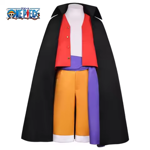 One Piece Luffy Cosplay Costume - Wano Country Kimono Edition, Straw Hat Pirate Captain Samurai Outf