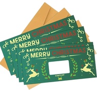 Christmas Scratch Off Cards With Envelopes - Surprise Message Reveal Game, Personalized O1y9