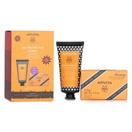 Apivita 艾蜜塔 保護蜂蜜套裝：護手霜透明質酸和蜂蜜 50ml+ 天然皂蜂蜜 125g 2pcs