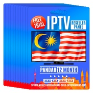 [RESELLER PANEL]10PCS/Malaysia IPTV/IPTV SMARTER/IPTV 4K/Live tv/VVIP adult/12 Bulan Subscription Android/IOS Free Tria