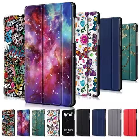 For Samsung Galaxy Tab S8 S7 Plus S7 FE SM-T970 S9 12.4 inch Magnetic Trifold Stand Cover Funda for 