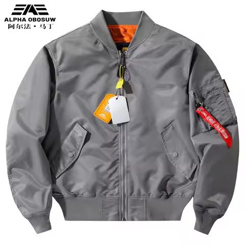 2026 Alpha Martin Trendy Brand Pilot Jacket Men's Autumn Lightweight Baseball Shirt MA1 Classic Styl