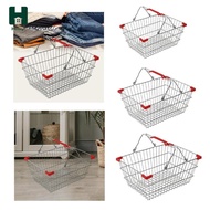 Homyl Shopping Basket, Storage Basket with Organizer, Supermarket Storage Container, Metal Dustproof